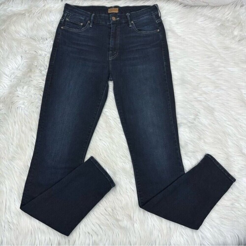 Mother Womens High Waisted Looker Jeans Coffee Tea or Me Dark Wash Skinny 29 USA